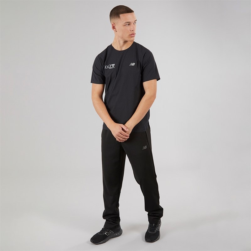 New Balance Mens London Edition Race Day Ultra Light Running T-Shirt Black - Image 4