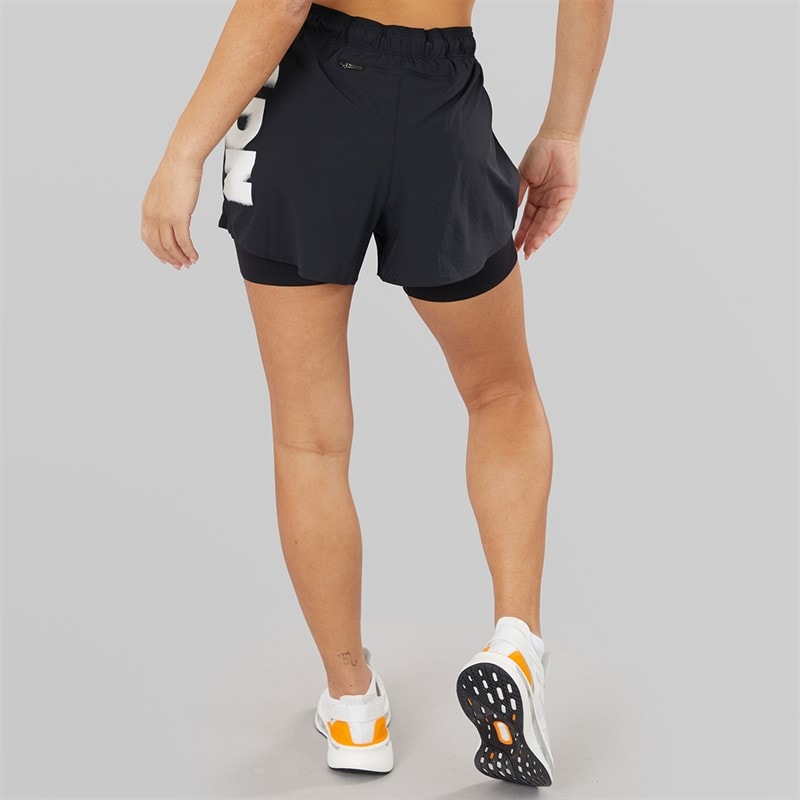 New Balance Womens London Edition RC 2-In-1 Running Shorts Black - Image 2