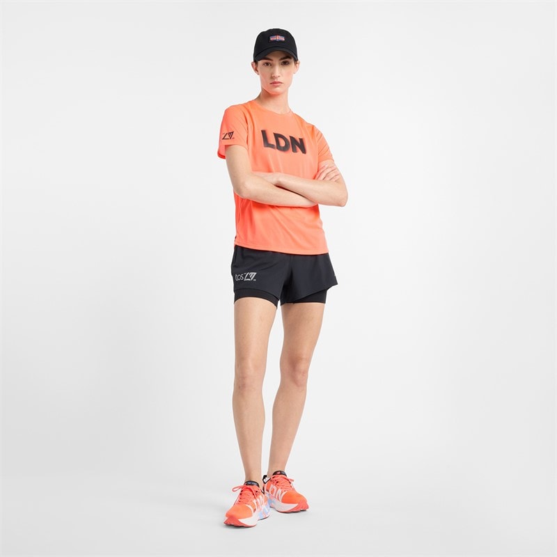 New Balance Womens London Edition RC 2-In-1 Running Shorts Black - Image 5