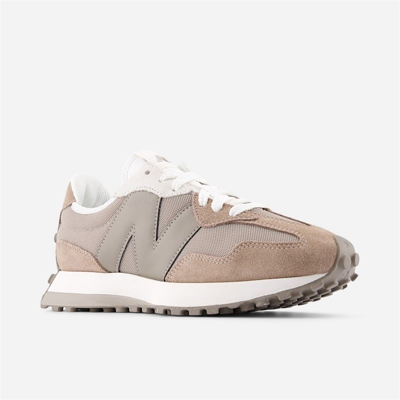 New Balance Mens 327 Trainers Mushroom/Light Mushroom - Image 3