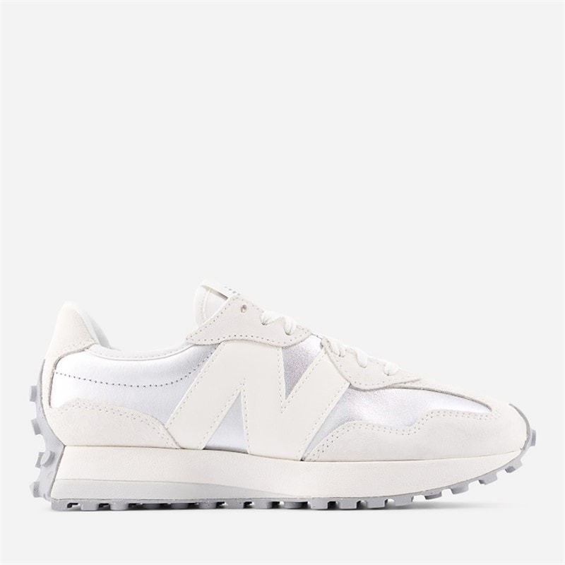 New Balance Womens 327 Trainers Silver Metallic/Sea Salt