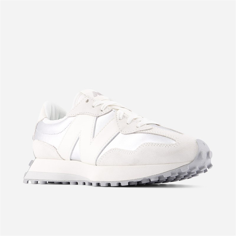 New Balance Womens 327 Trainers Silver Metallic/Sea Salt - Image 3