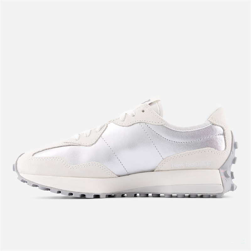 New Balance Womens 327 Trainers Silver Metallic/Sea Salt - Image 5