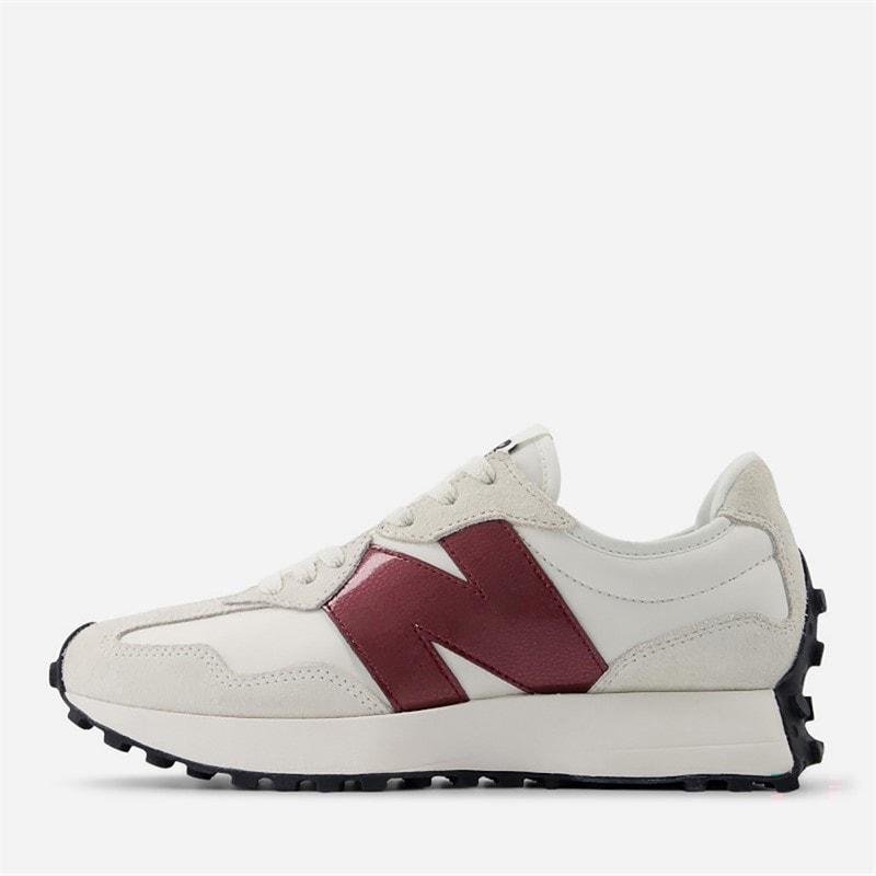 New Balance Womens 327 Trainers Sea Salt/Monarch Burgundy - Image 1