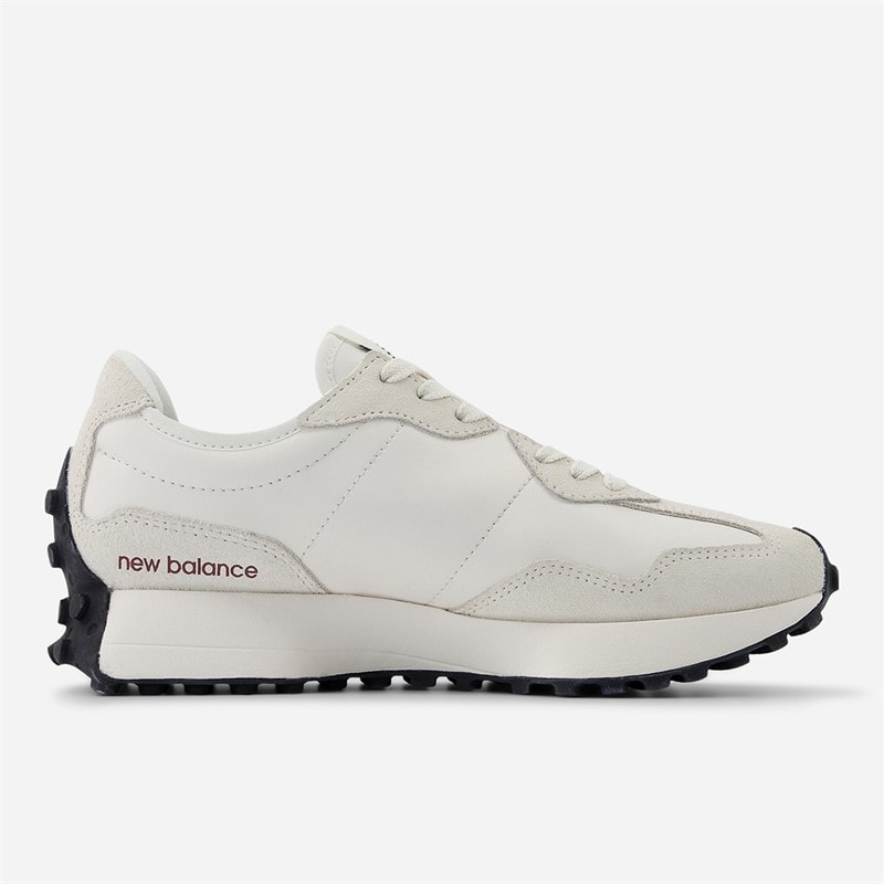 New Balance Womens 327 Trainers Sea Salt/Monarch Burgundy - Image 5