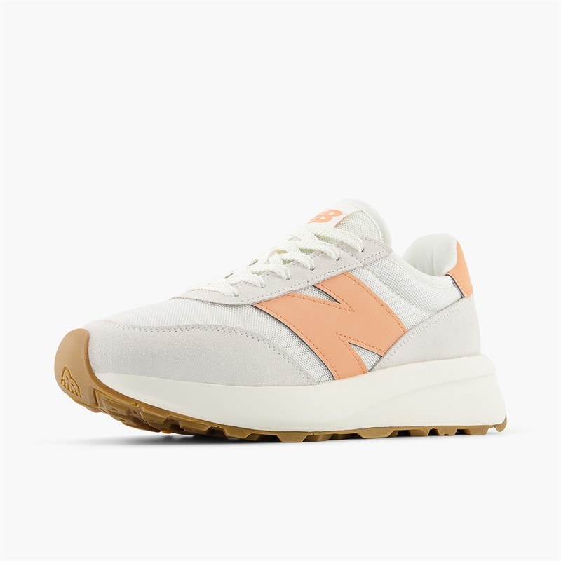 New Balance 370 Trainers Sea Salt/Peach Blossom - Image 3