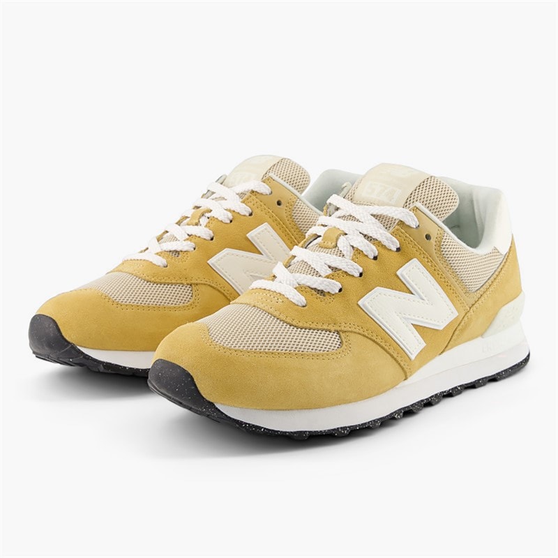 New Balance Womens 574 Trainers Yelow/White - Image 3