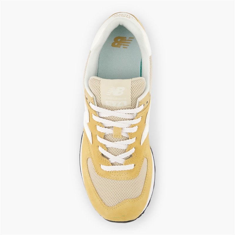 New Balance Womens 574 Trainers Yelow/White - Image 4