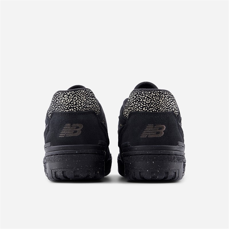 New Balance Womens 550 Trainers Black/White/Leopard - Image 3