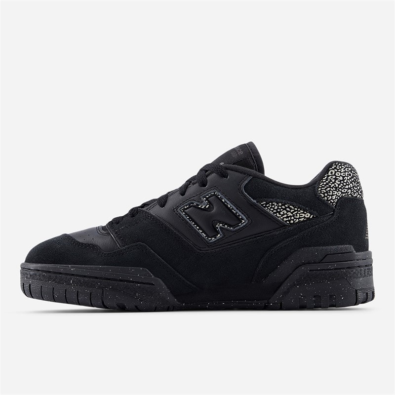 New Balance Womens 550 Trainers Black/White/Leopard - Image 5