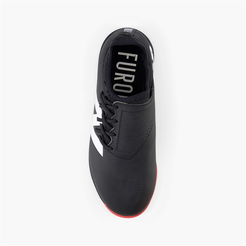 New Balance Junior Furon V7+ Dispatch TF Astro Football Boots Black/White/True Red - Image 4