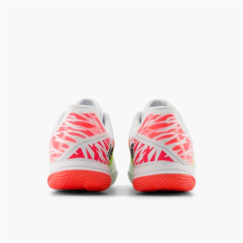 New Balance Mens Furon Pro V8 IN Indoor Football Boots White/Energy Red/Hi Lite - Image 3