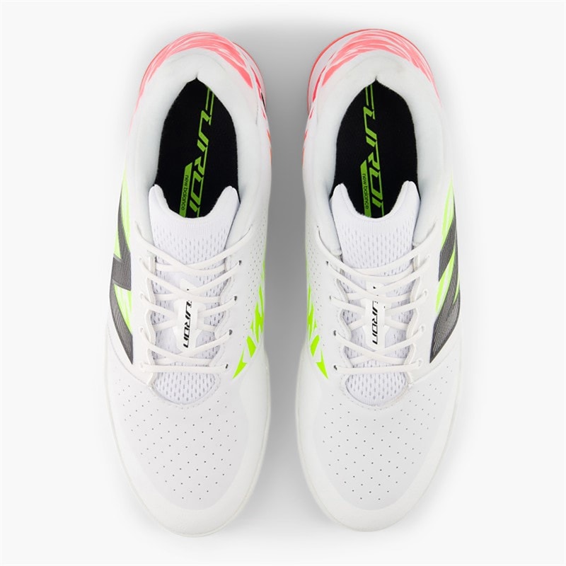 New Balance Mens Furon Pro V8 IN Indoor Football Boots White/Energy Red/Hi Lite - Image 4