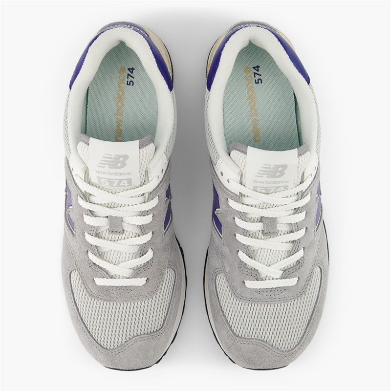 New Balance 574 Trainers Slate Grey/Rain Cloud - Image 4