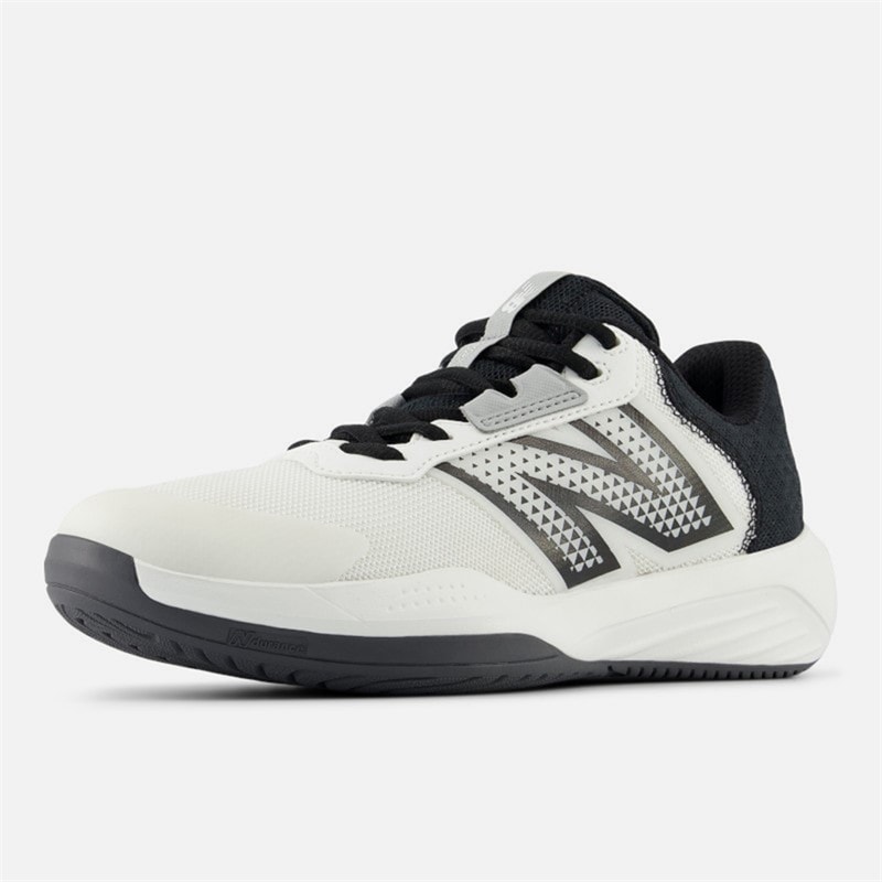 New Balance Womens 696 V6 All Court Tennis Shoes Nb White/Black - Image 3