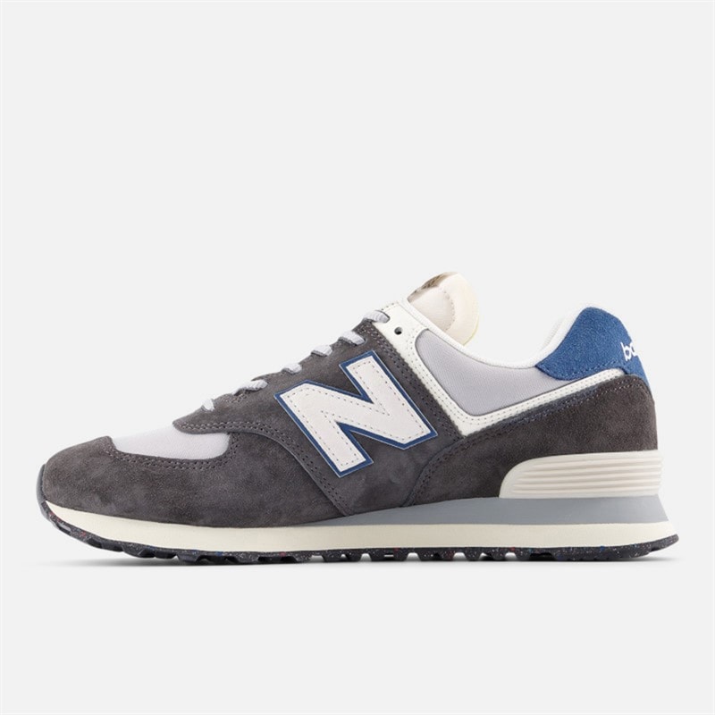 New Balance Womens 574 Trainers Black Cement/Rain Cloud - Image 5