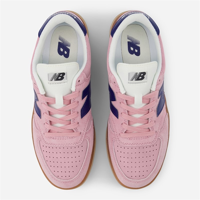New Balance T500 Trainers Pink Taffy/Blue Oyster - Image 4