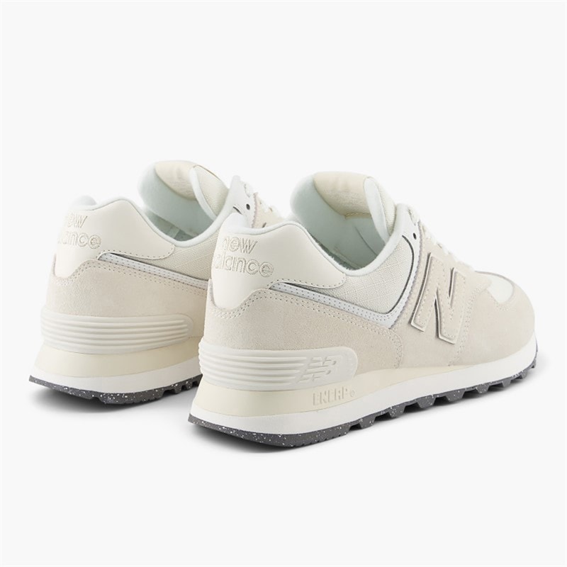 New Balance Womens 574 Trainers Linen/Sea Salt - Image 3
