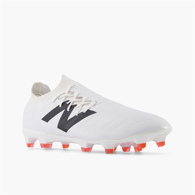 New Balance Mens Furon Destroy V7+ FG Firm Ground Football Boots White/Hi-Lite/Black - Image 3
