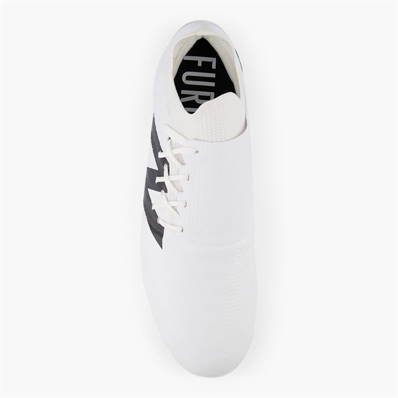 New Balance Mens Furon Destroy V7+ FG Firm Ground Football Boots White/Hi-Lite/Black - Image 4