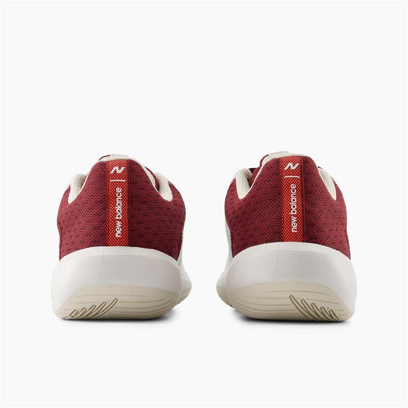 New Balance Womens 696 V6 All Court Tennis Shoes White/Monarch Burgundy - Image 3