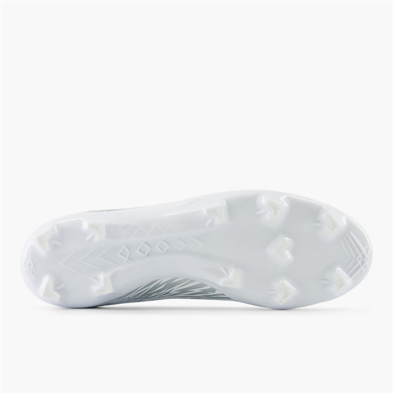 New Balance Mens Furon Pro V8 FG Firm Ground Football Boots White/Metallic Silver/Black - Image 2