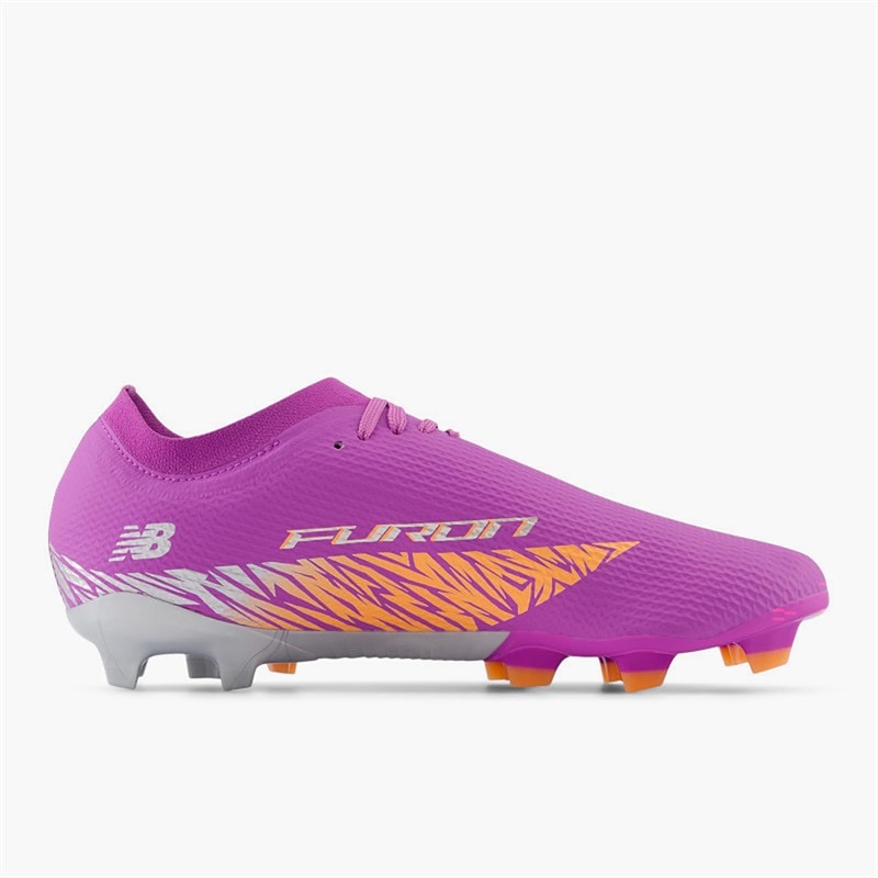New Balance Mens Furon Team V8 FG Firm Ground Football Boots Passionfruit/Hot Mango/Silver - Image 5