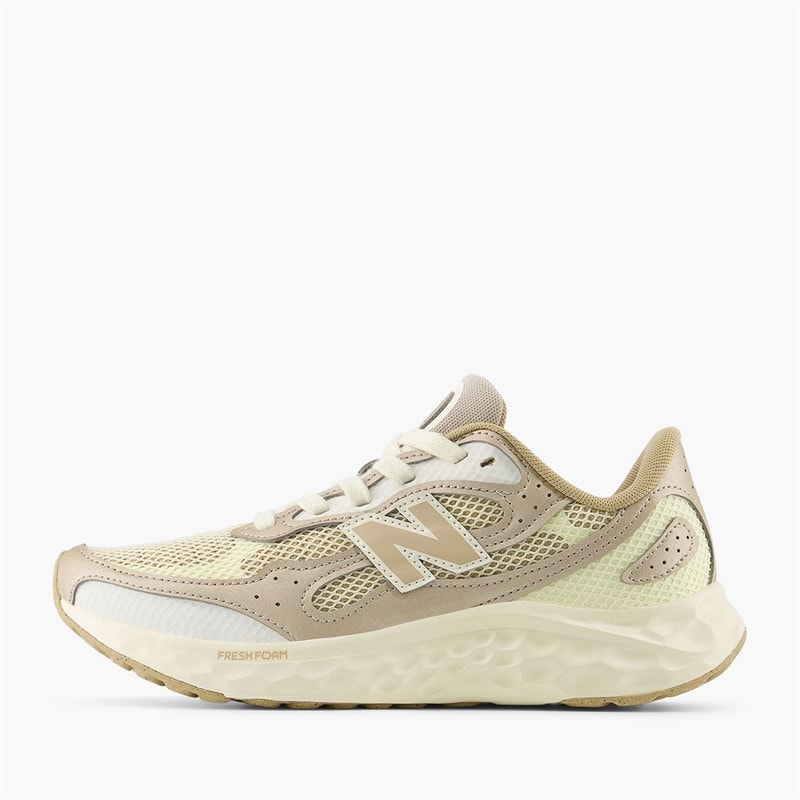 New Balance Womens Fresh Foam Arishi V4 Tiralux Neutral Running Shoes Incense/Angora/Light Gold Metallic - Image 1