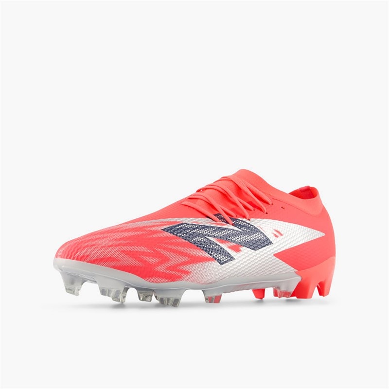 New Balance Mens Furon Team V8 FG Firm Ground Football Boots Energy Red/Nb Navy/Light Cyclone - Image 3