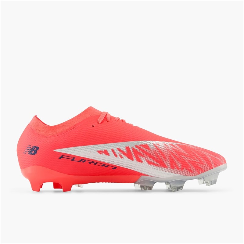 New Balance Mens Furon Team V8 FG Firm Ground Football Boots Energy Red/Nb Navy/Light Cyclone - Image 5