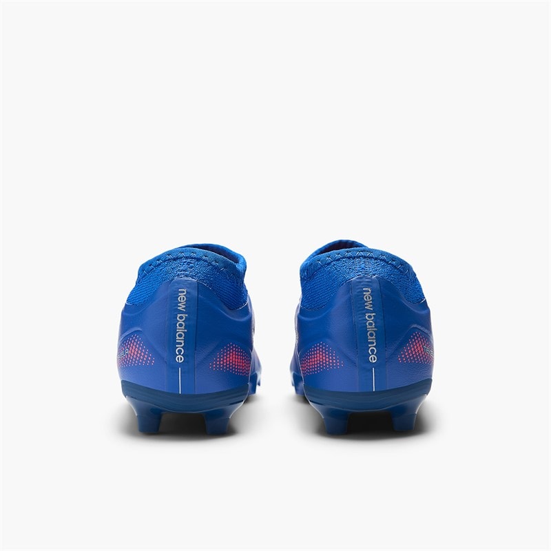 New Balance Kids Tekela Team V5 Low Laced FG Firm Ground Football Boots Blue Gemstone/Energy Red/Silver - Image 3