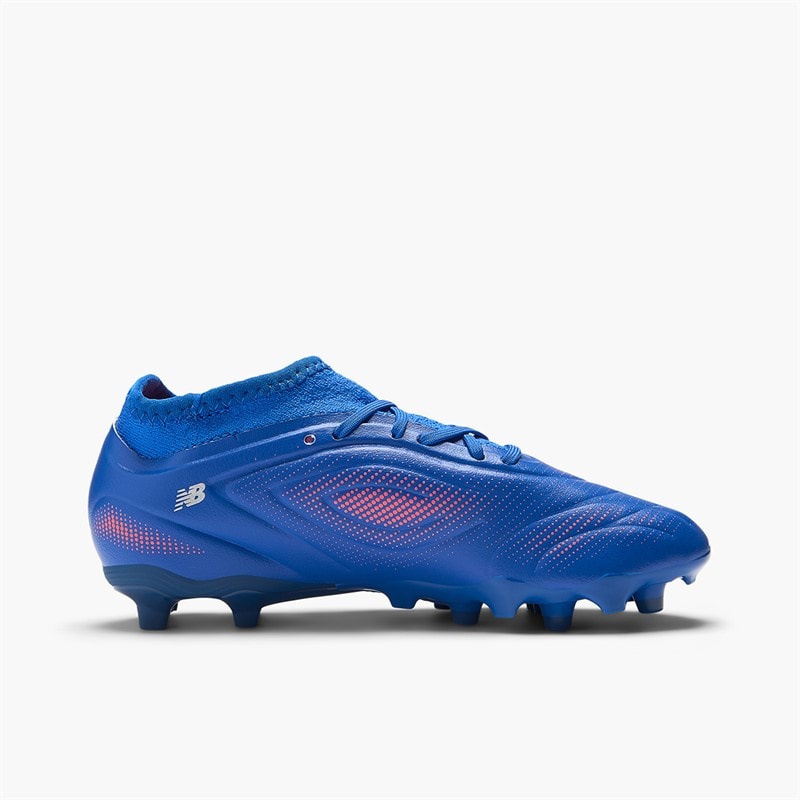 New Balance Kids Tekela Team V5 Low Laced FG Firm Ground Football Boots Blue Gemstone/Energy Red/Silver - Image 5