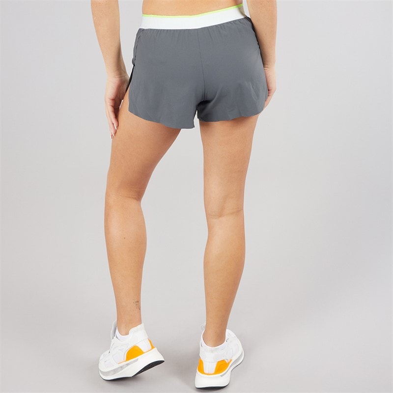 New Balance Womens London Edition Race Day Split Running Short Grey - Image 2