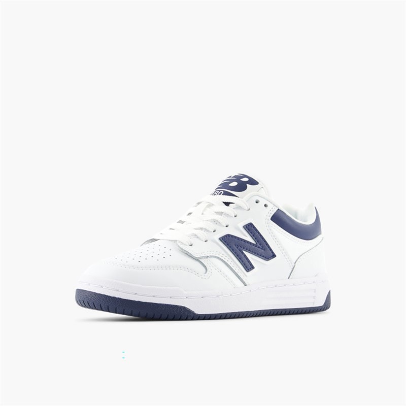 New Balance Junior 480 Trainers White/Navy - Image 3