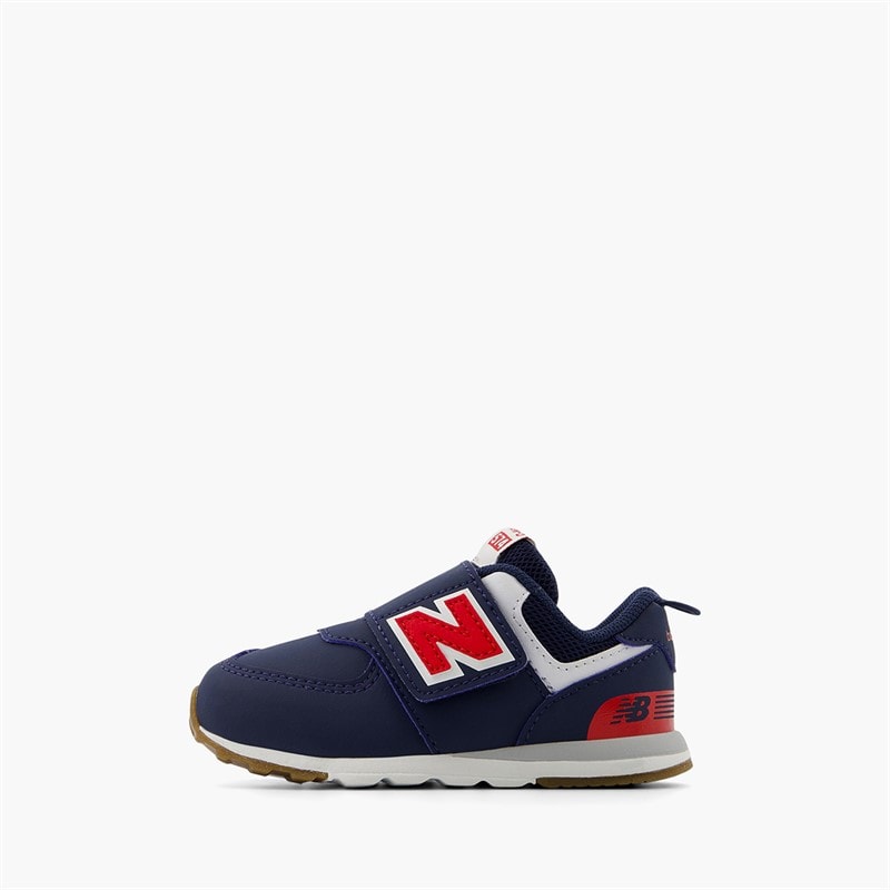 New Balance Infant 574 New-B Hook And Loop Trainers Nb Navy/Team Red - Image 1