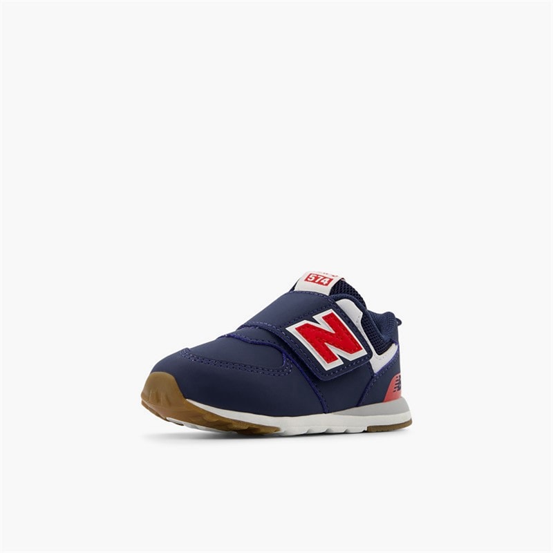 New Balance Infant 574 New-B Hook And Loop Trainers Nb Navy/Team Red - Image 3