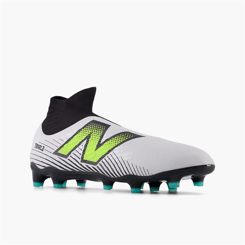 New Balance Mens Tekela Magia V4+ Laceless FG Firm Ground Football Boots White/Hi-Lite/Black - Image 3