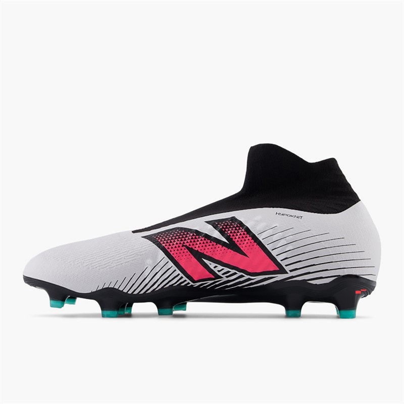 New Balance Mens Tekela Magia V4+ Laceless FG Firm Ground Football Boots White/Hi-Lite/Black - Image 5