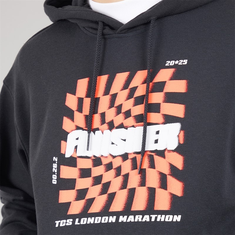 New Balance Mens London Edition Graphic Running Hoodie Black - Image 3