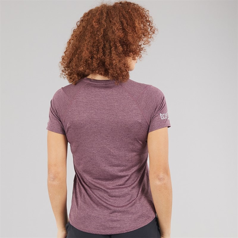 New Balance Womens London Edition Athletics Graphic Running T-Shirt Faded Purple - Image 2
