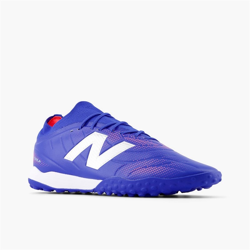 New Balance Mens Tekela Team V5 Low Laced TF Astro Football Boots Blue Gemstone/Energy Red/Silver - Image 3