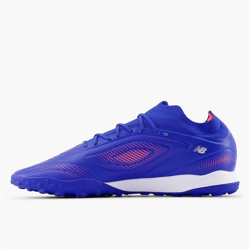 New Balance Mens Tekela Team V5 Low Laced TF Astro Football Boots Blue Gemstone/Energy Red/Silver - Image 5