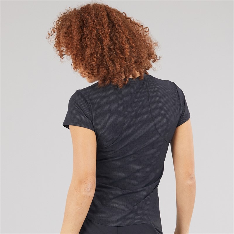 New Balance Womens London Edition Race Day Ultra Light Running T-Shirt Black - Image 2