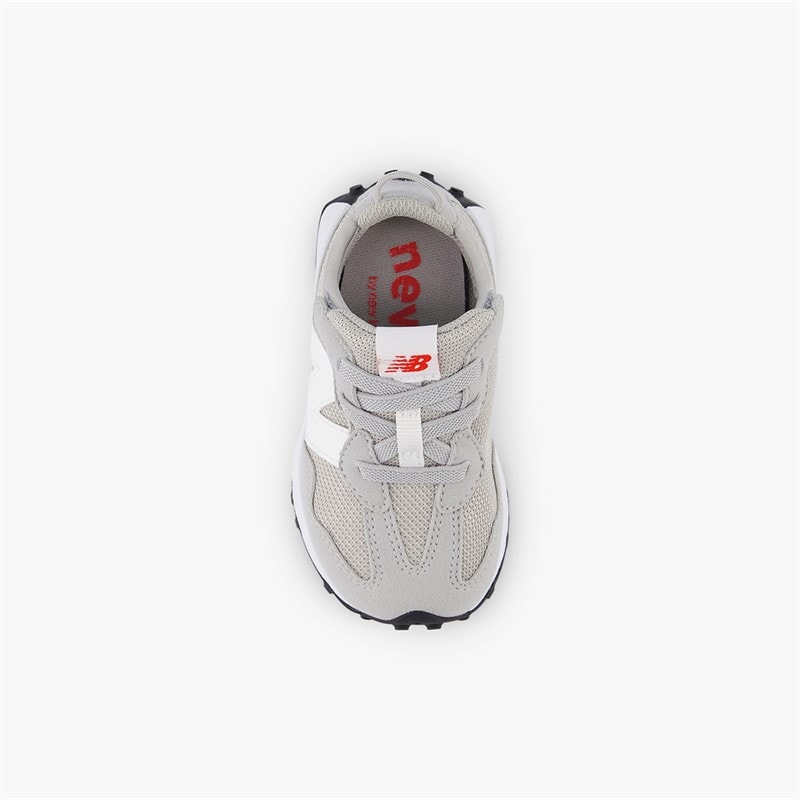 New Balance Infant 327 New-B Hook And Loop Trainers Raincloud/White - Image 3