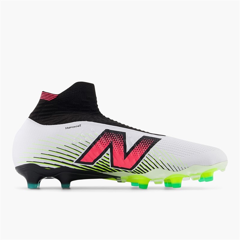 New Balance Mens Tekela Pro V4+ FG Firm Ground Football Boots White/Hi-Lite/Black - Image 5