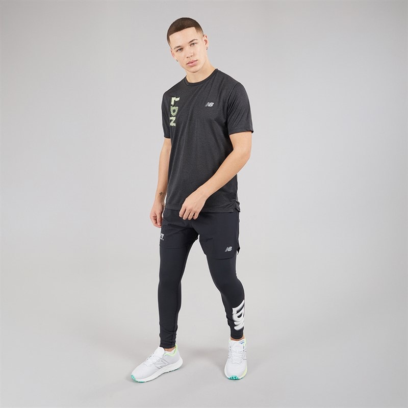 New Balance Mens London Edition NB Pocket Running Tights Black - Image 4