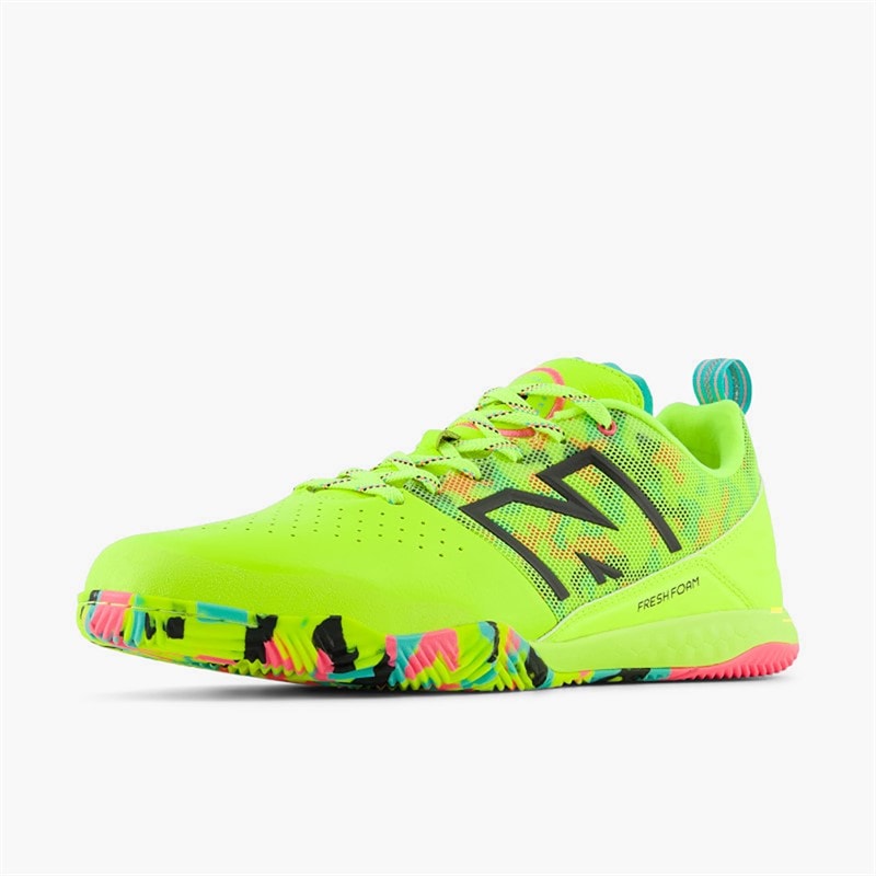 New Balance Mens Audazo Pro V6 IN Indoor Football Boots Hi-Lite/Light Cyclone/Black - Image 3