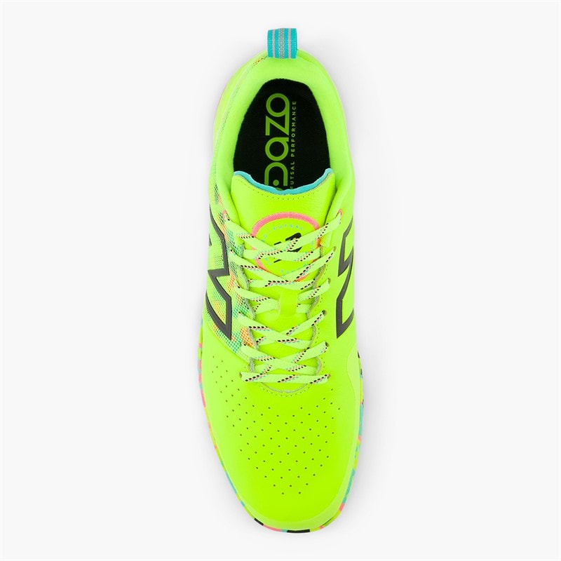New Balance Mens Audazo Pro V6 IN Indoor Football Boots Hi-Lite/Light Cyclone/Black - Image 4