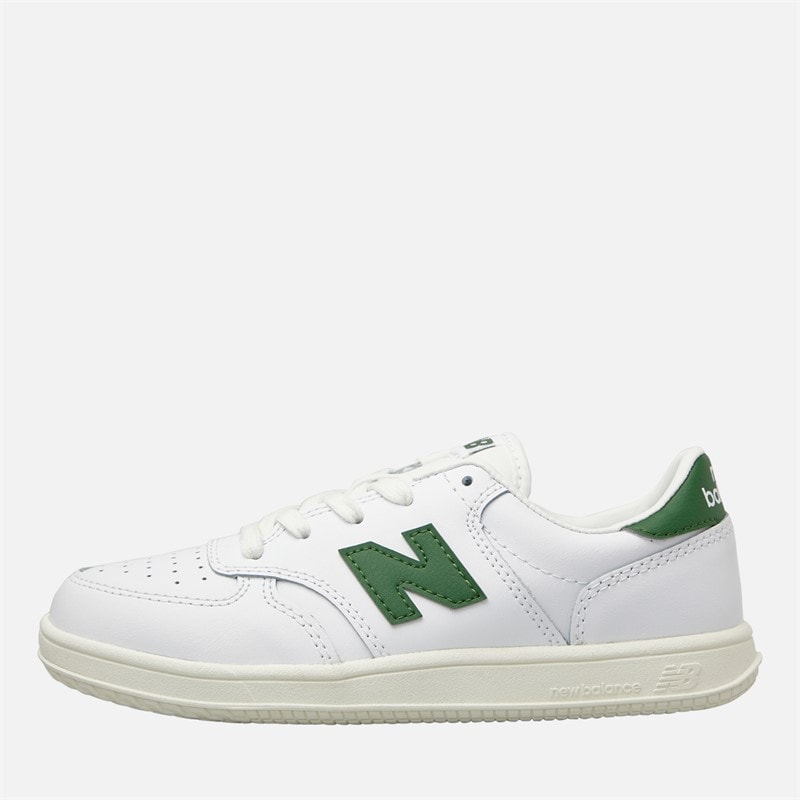New Balance Kids T500 Trainers Dark Alpine Green/White - Image 1