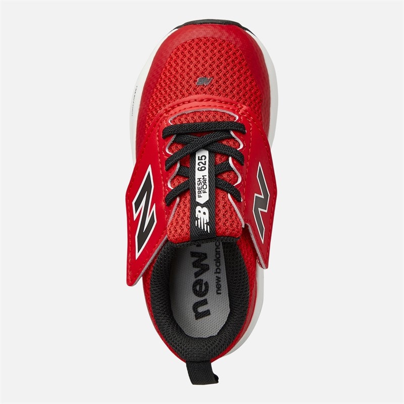 New Balance Infant Fresh Foam 625 New-B Hook And Loop Neutral Running Shoes Red Black - Image 4